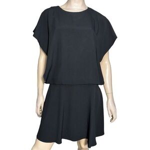Vanessa Bruno Women’s Size 40 6 Black Layered Blouse Mini Dress